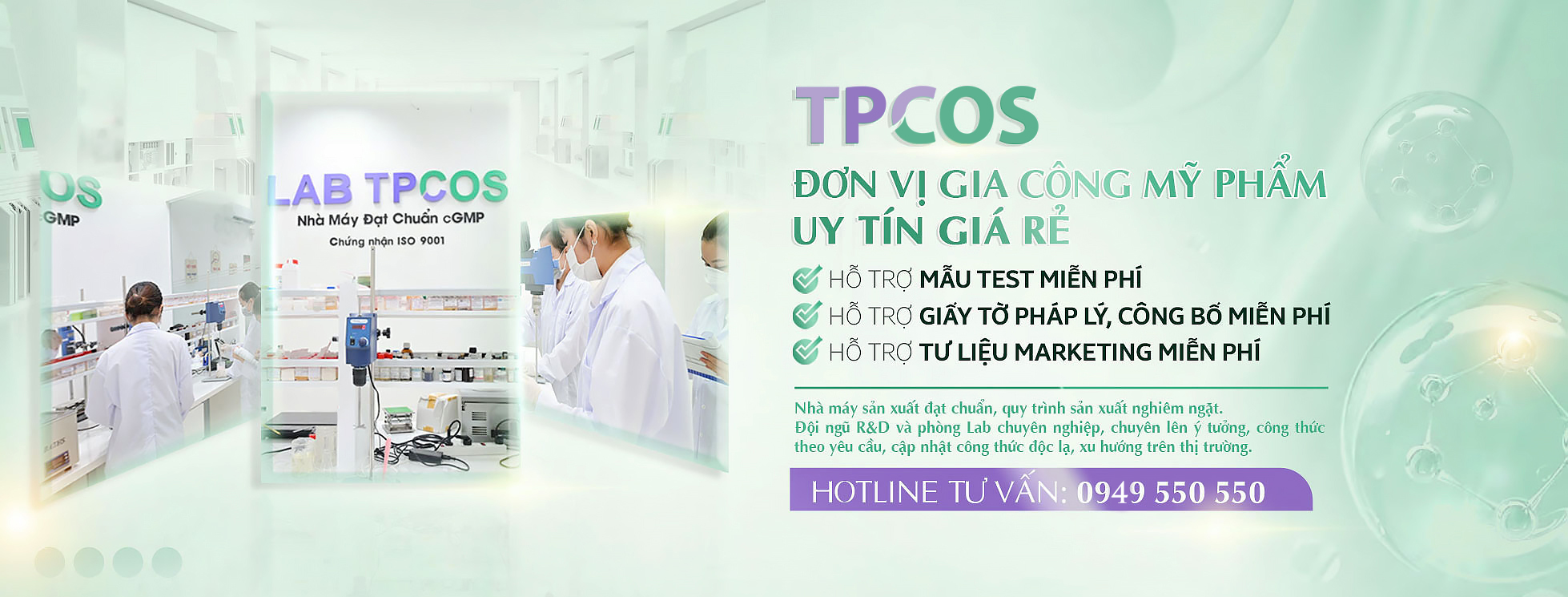 Gia công mỹ phẩm độc quyền trọn gói theo yêu cầu