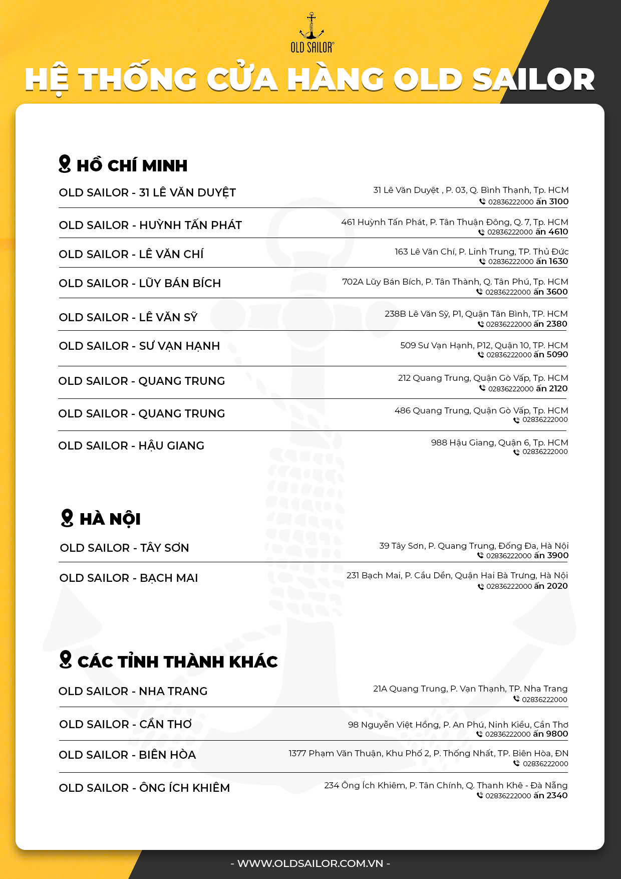 HỆ THỐNG CỬA HÀNG