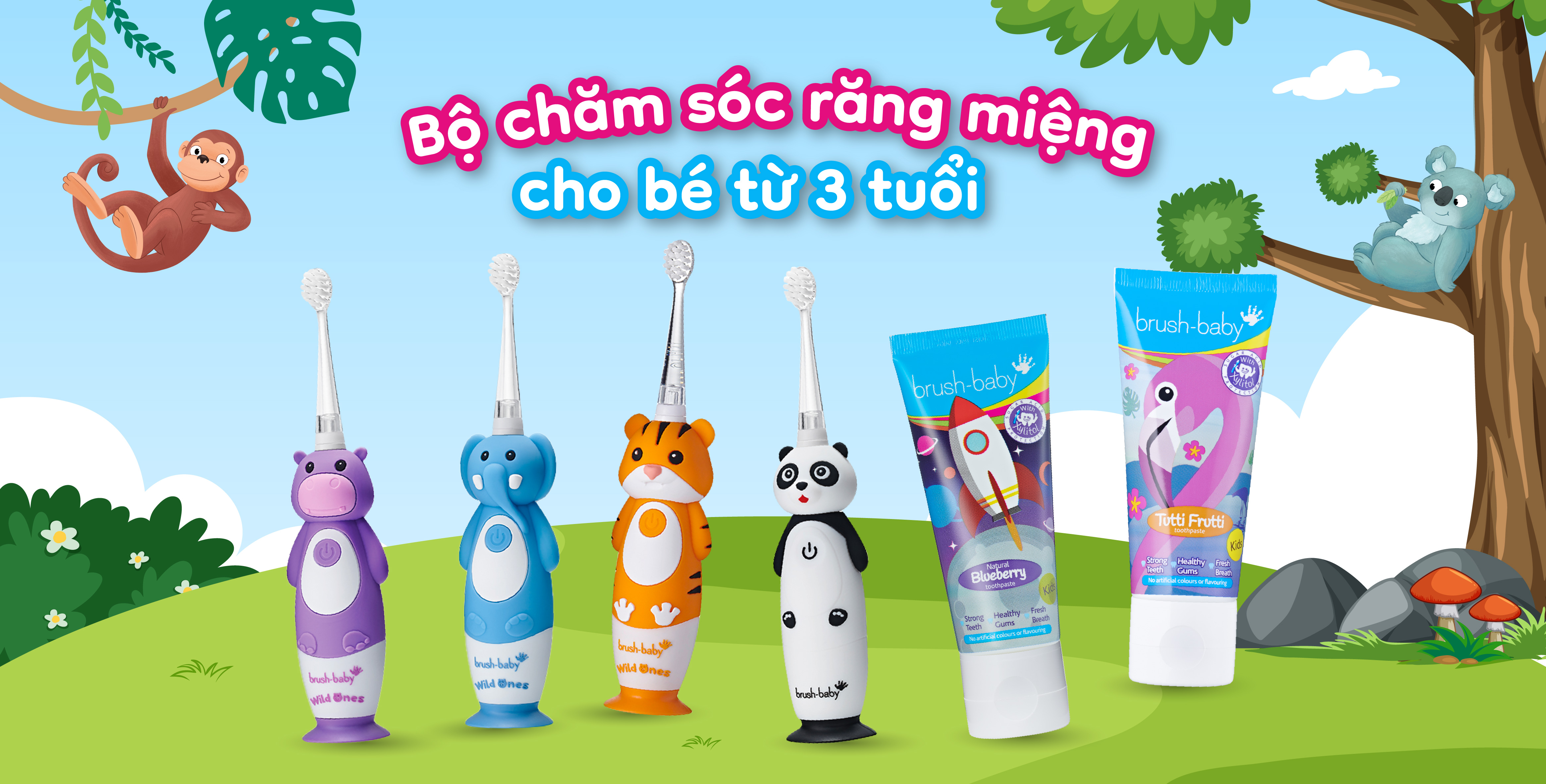 Bộ chăm sóc răng miệng cho bé từ 3 tuổi
