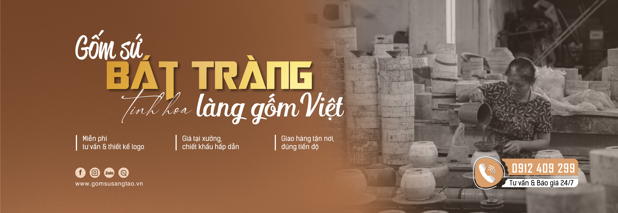Quà tặng gốm sứ Bát Tràng in logo