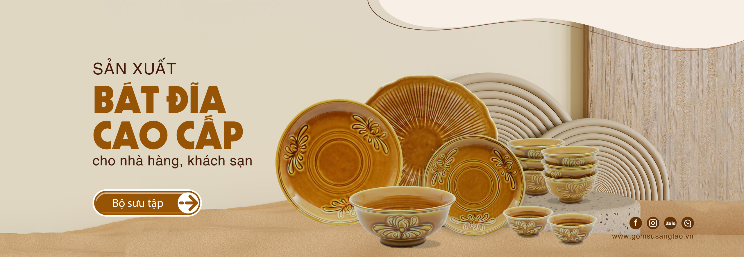 Sản xuất bát đĩa dành cho nhà hàng, khách sạn