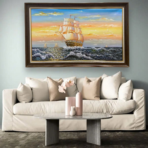 Tranh Thuận Buồm Xuôi Gió Hưng Thịnh