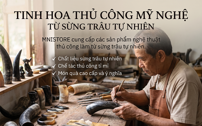 Tinh Hoa Thủ Công Từ Sừng Trâu Tự Nhiên