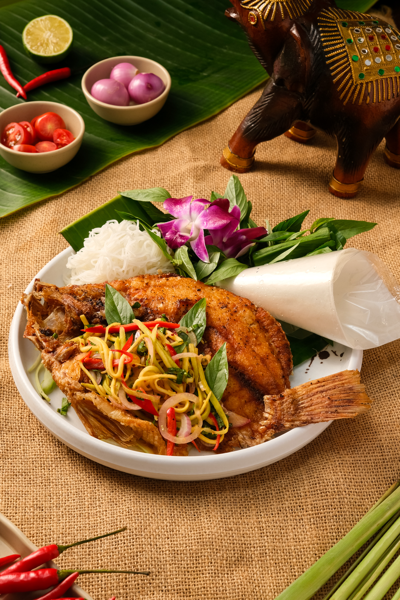 Cá chiên <br> xốt xoài Thái