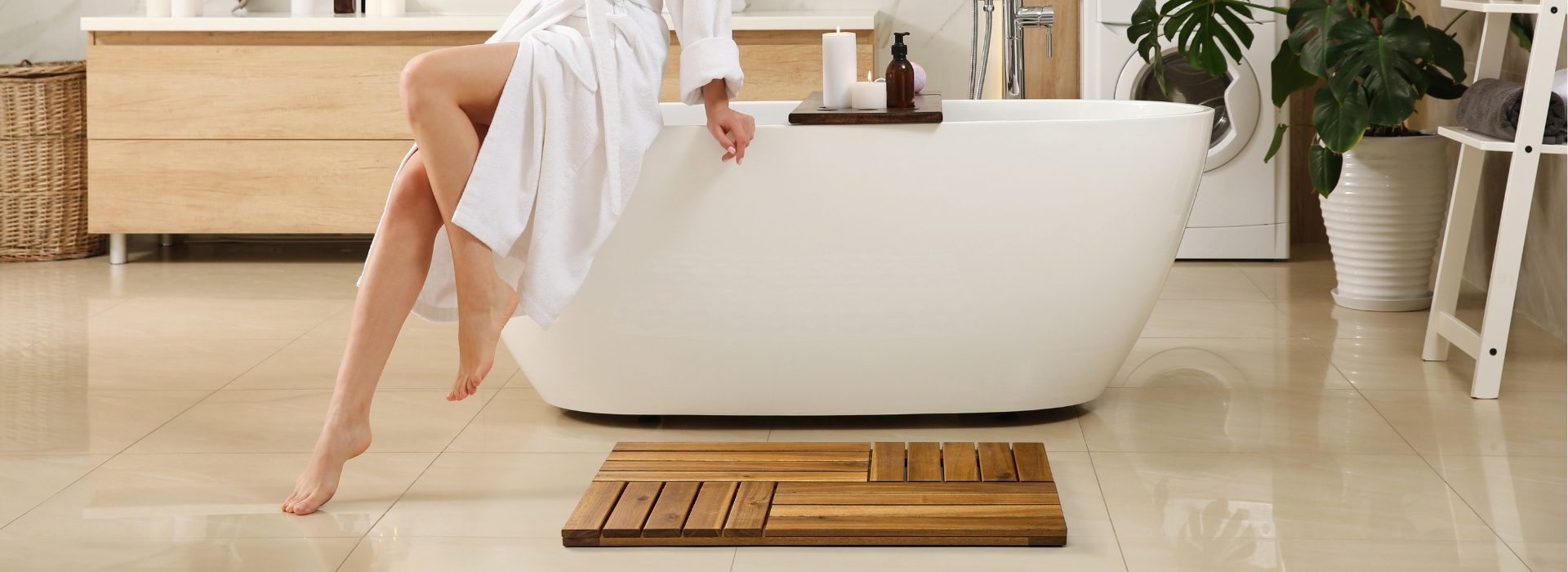 Wood Bath mat