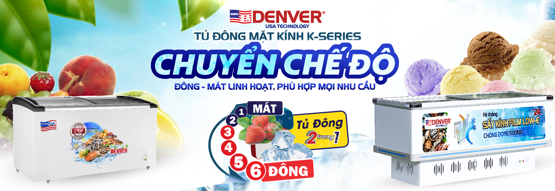 TỦ ĐÔNG 2 CHẾ ĐỘ