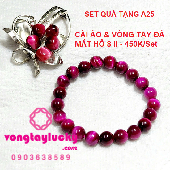 Đá mắt hổ hồng tím