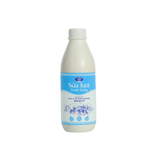 Sữa tươi thanh trùng BVM không đường 890ml