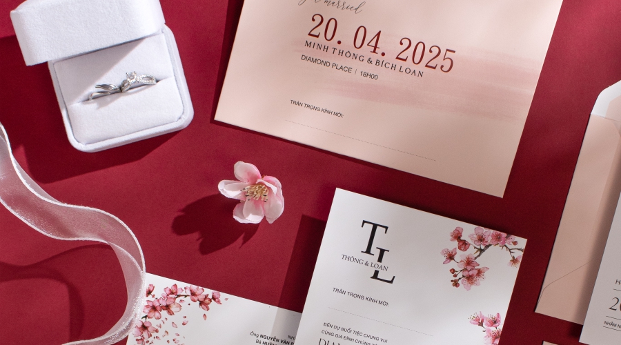 Thiệp cưới KK – Dấu ấn riêng biệt cho ngày trọng đại!