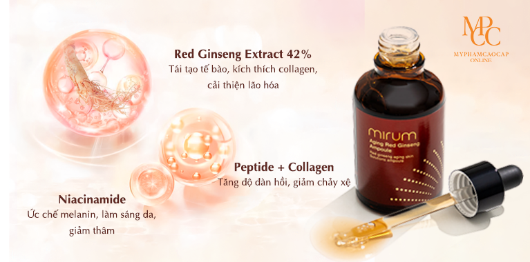 redginseng ampolue mirum khuyến mãi tháng 6