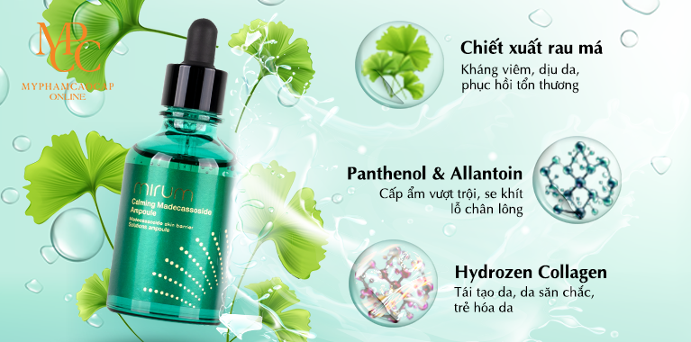 tinh chất làm dịu da, giảm mụn viêm mirum giảm giá tháng 6