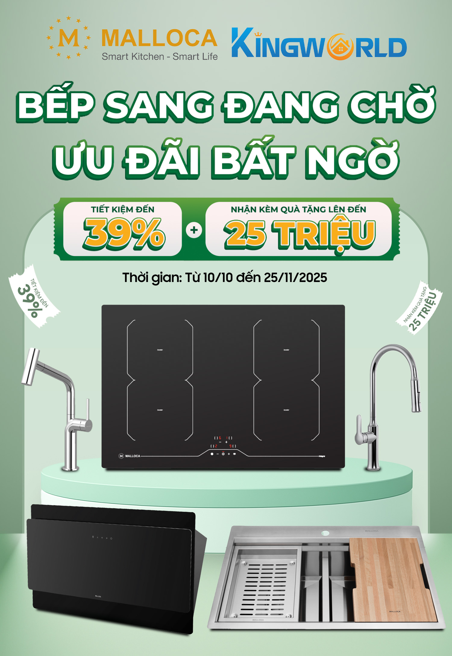 Bếp Sang Đang Chờ - Ưu Đãi Bất Ngờ Cùng KingWolrd