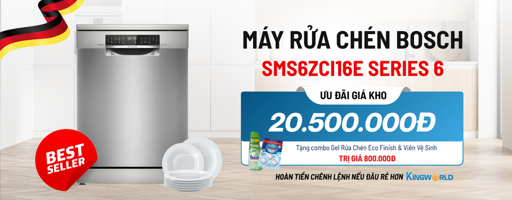 Máy Rửa Bát Độc Lập Bosch SMS6ZCI16E Series 6