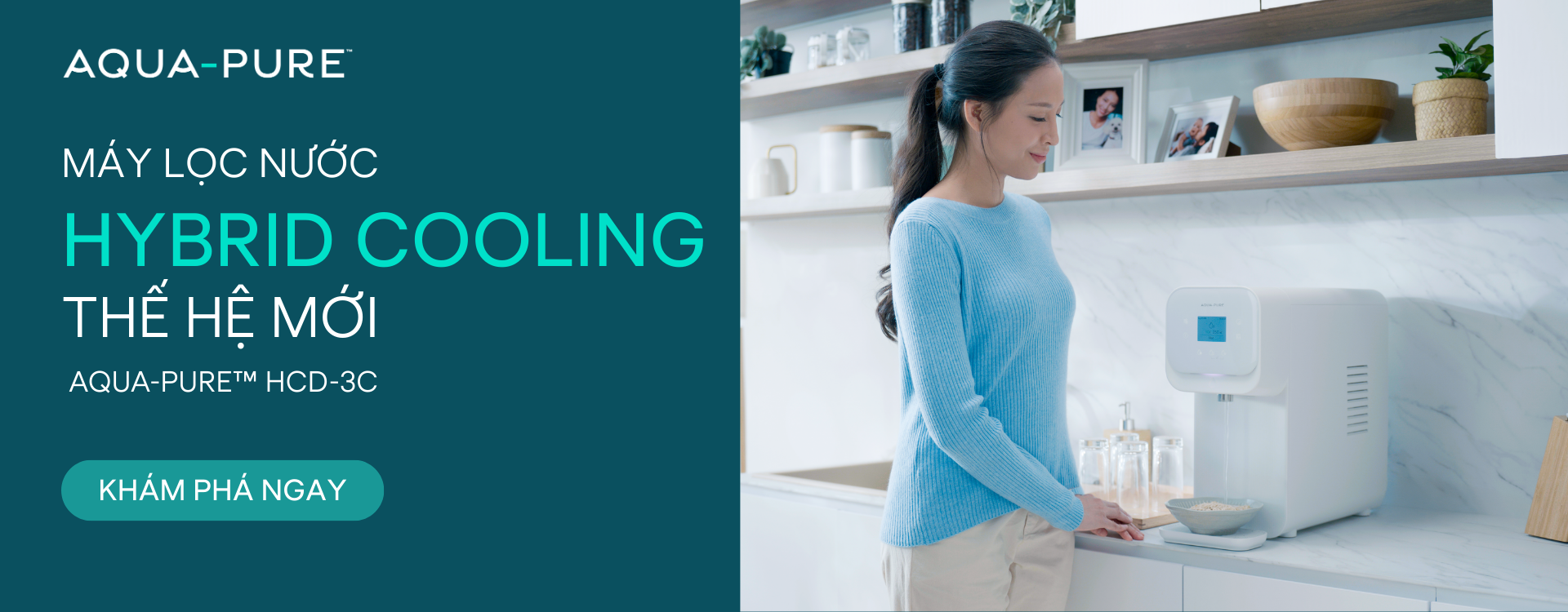 Máy lọc nước 3M HCD-3C nóng lạnh để bàn thế hệ mới