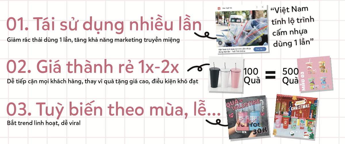 Tại sao ly tái sử dụng đang là quà tặng Top 1 ?