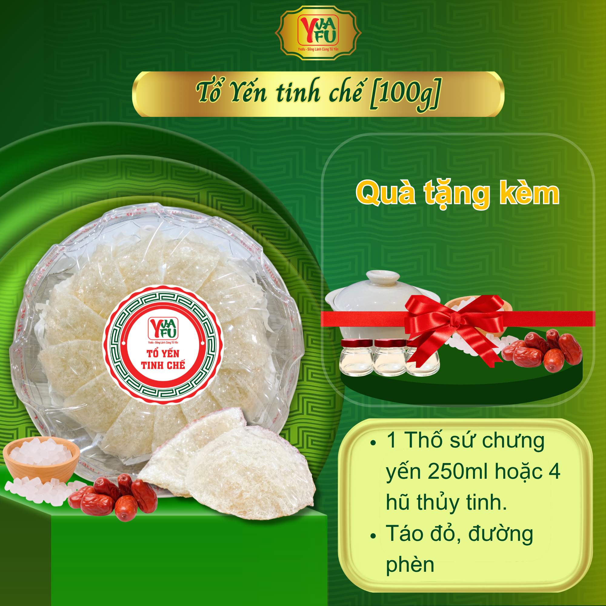 Tổ yến tinh chế sợi ngắn